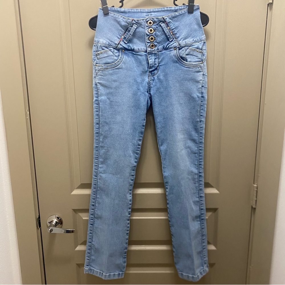 Peruvian Denim Jeans Hight Waist Stretch Shaping Pants Shennys SheJeans Sz 30